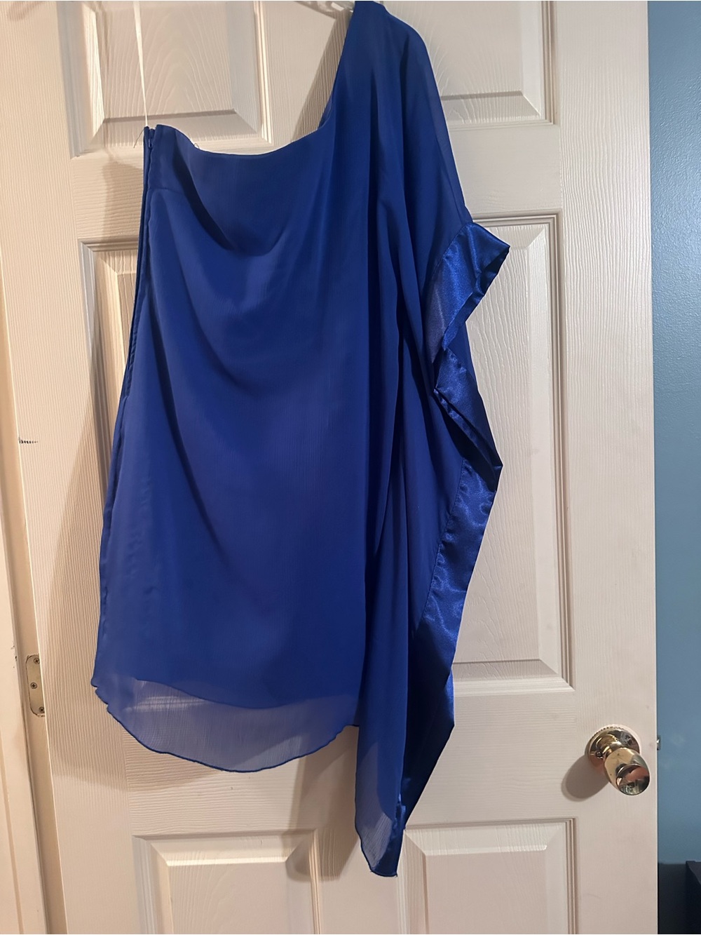 Teeze Me Navy Blue One-Shoulder Dress Top
